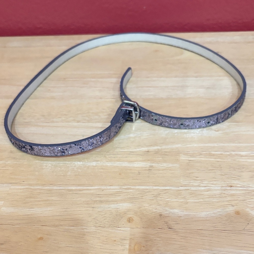 Elegant Silver Glitter Girl’s Belt